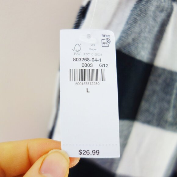 Old Navy Matching Flannel Pajama Pants Men's Black Buffalo Plaid NWT! - Picture 7 of 11